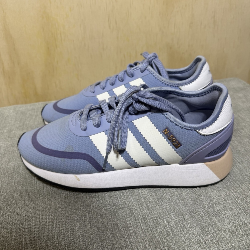WMNS Adidas Originals N-5923 SZ 8.5 Chalk Blue‎ White Purple AQ0268